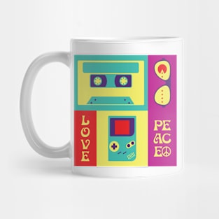 Retro Objects Nostalgia Flat Design Mug